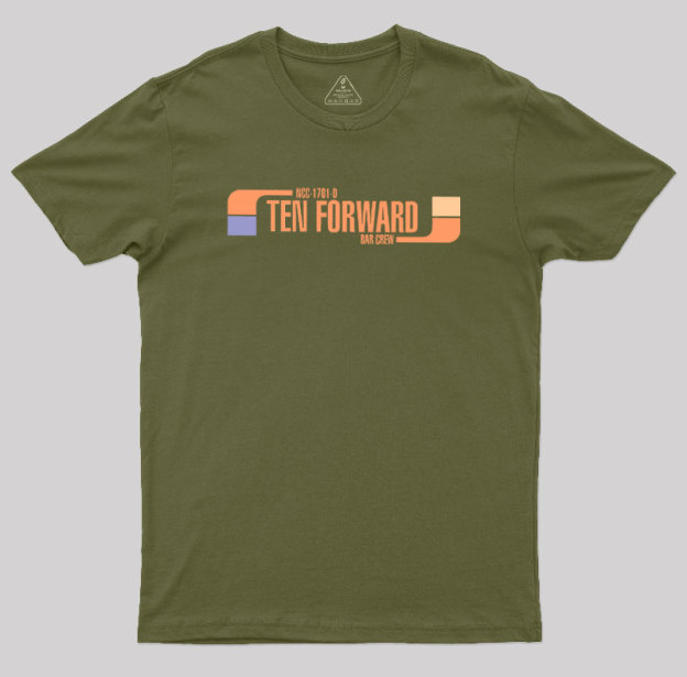 Ten Forward Bar Crew NCC 1701-D Geek T-Shirt