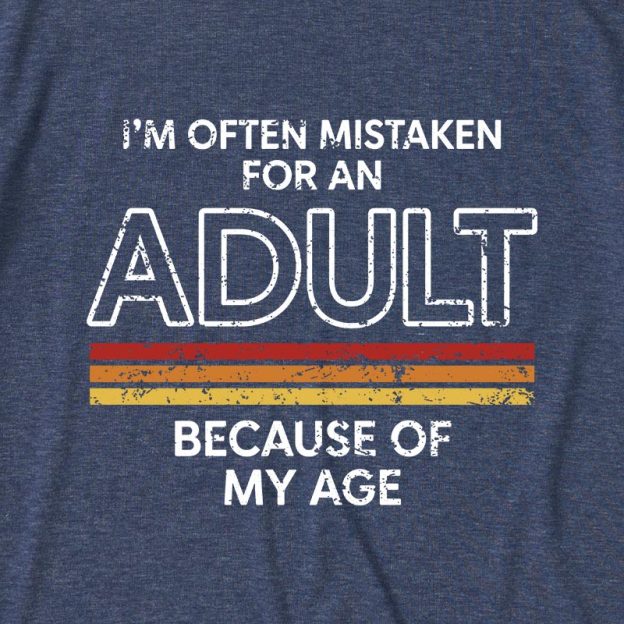 Mistaken For An Adult Ultra Soft Heather Tee