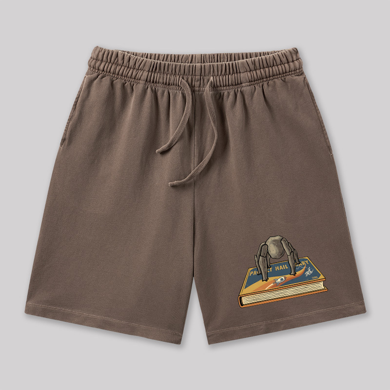 Funny Rocky Geeky Washed Shorts