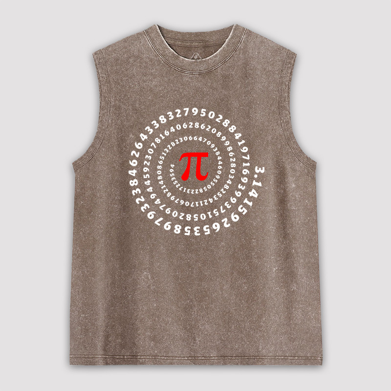 Pi Science Number Sequence Unisex Washed Tank