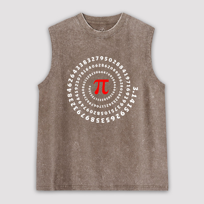 Pi Science Number Sequence Unisex Washed Tank