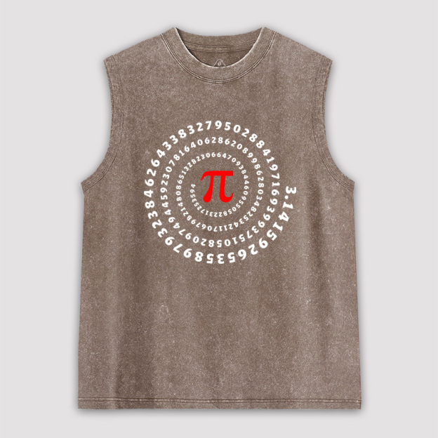 Pi Science Number Sequence Unisex Washed Tank