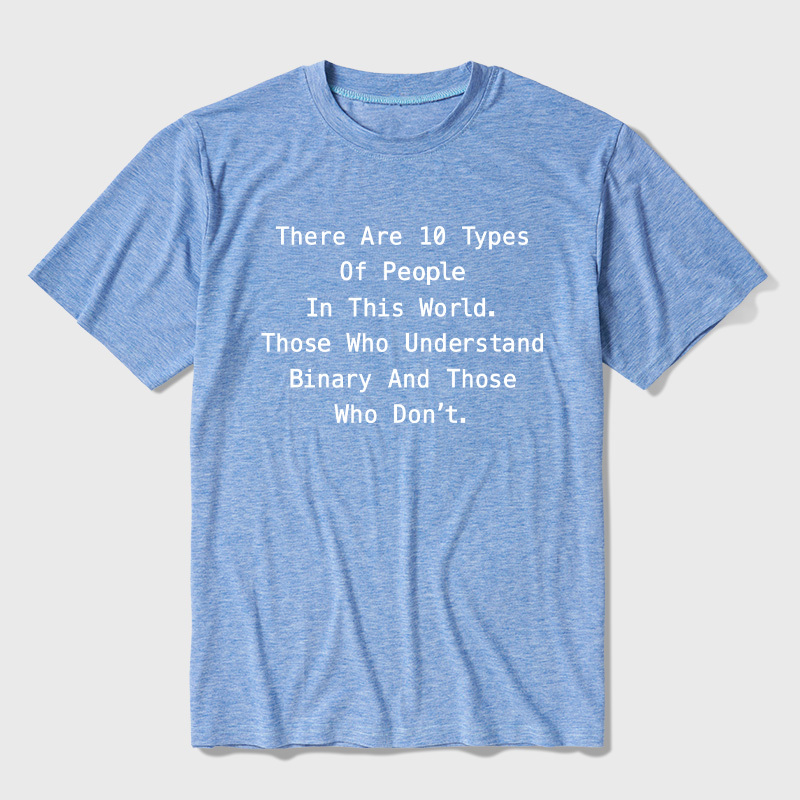 There are 10 Types of People Funny Programming Ultra Soft Heather Tee