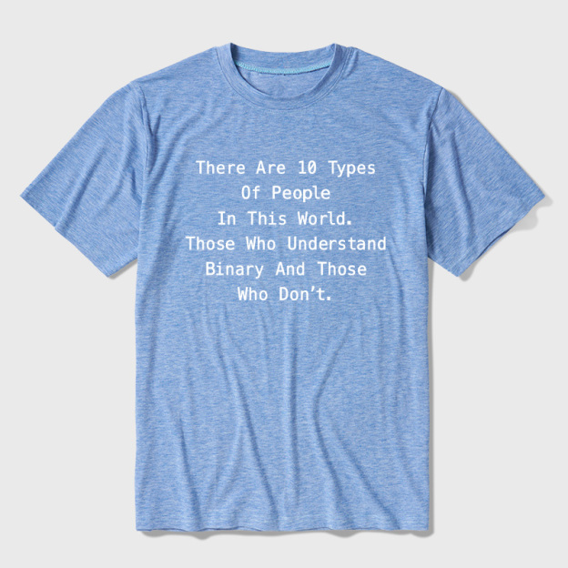 There are 10 Types of People Funny Programming Ultra Soft Heather Tee