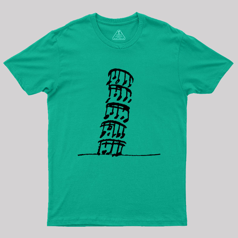 Stacked Music Notes Pun Geek T-Shirt