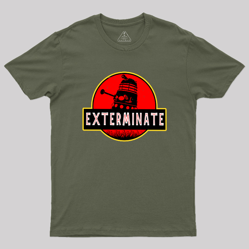 Darlek Exterminate Jurassic Park Dr Who Geek T-Shirt