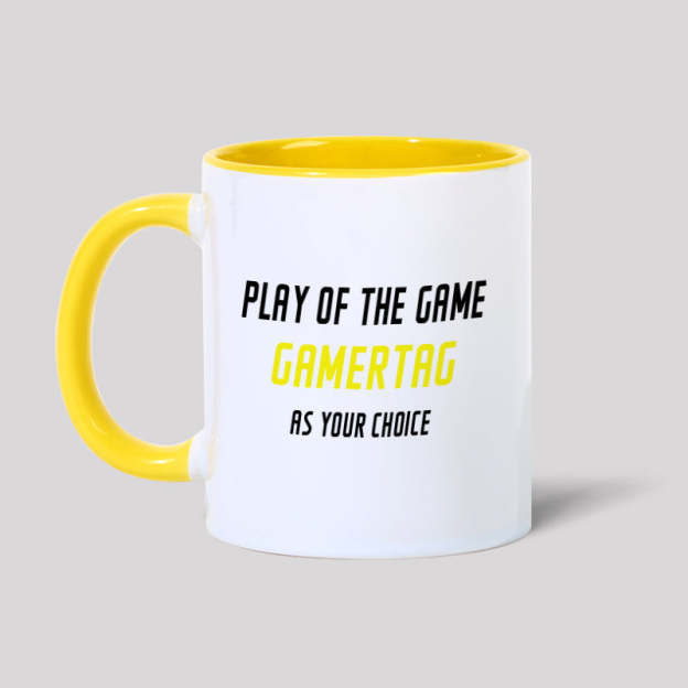 Play of the Game Gamertagas Your Choice Geek Mug
