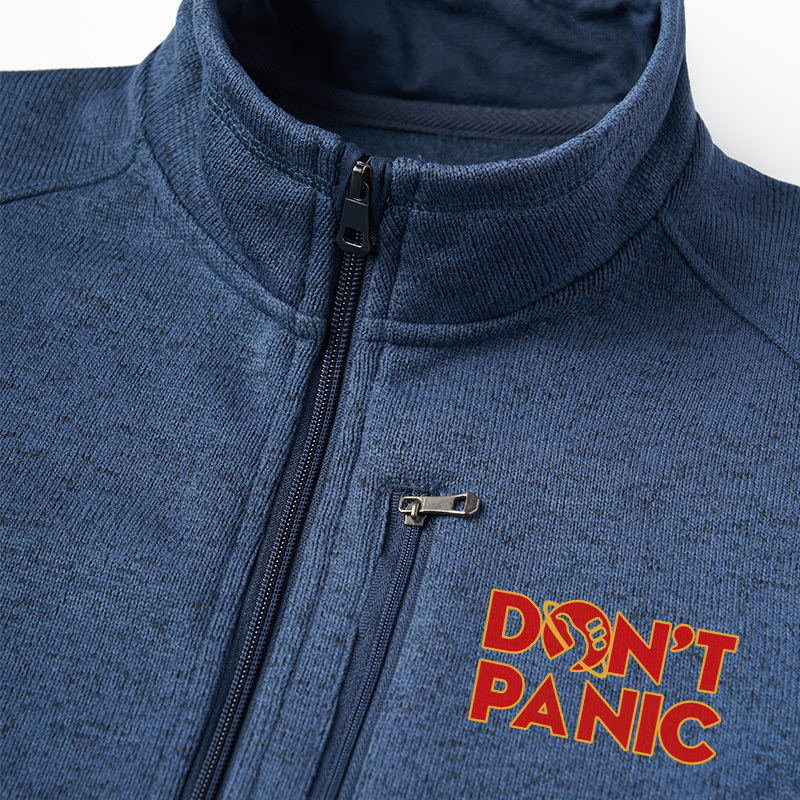 Don't Panic Geek Sweater Fleece Vest