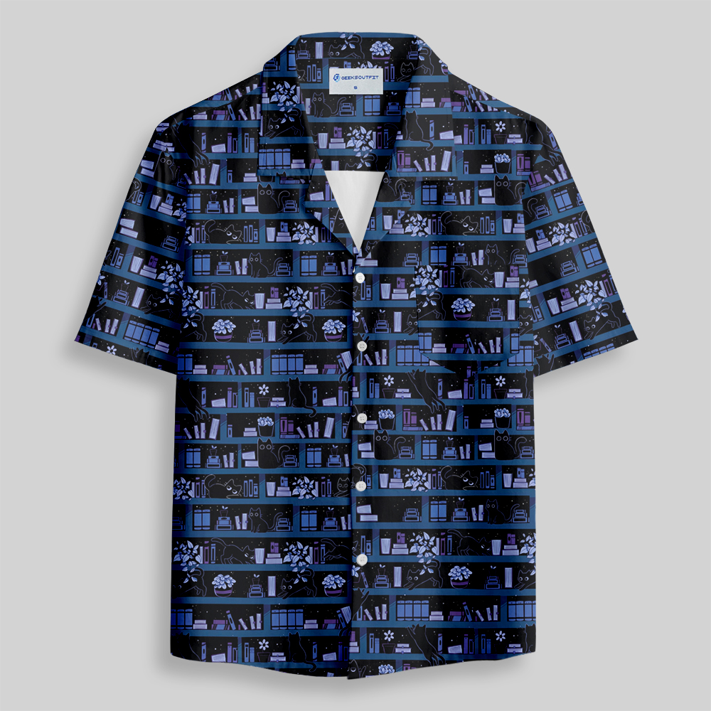 Midnight Catlogue Button Up Pocket Shirt