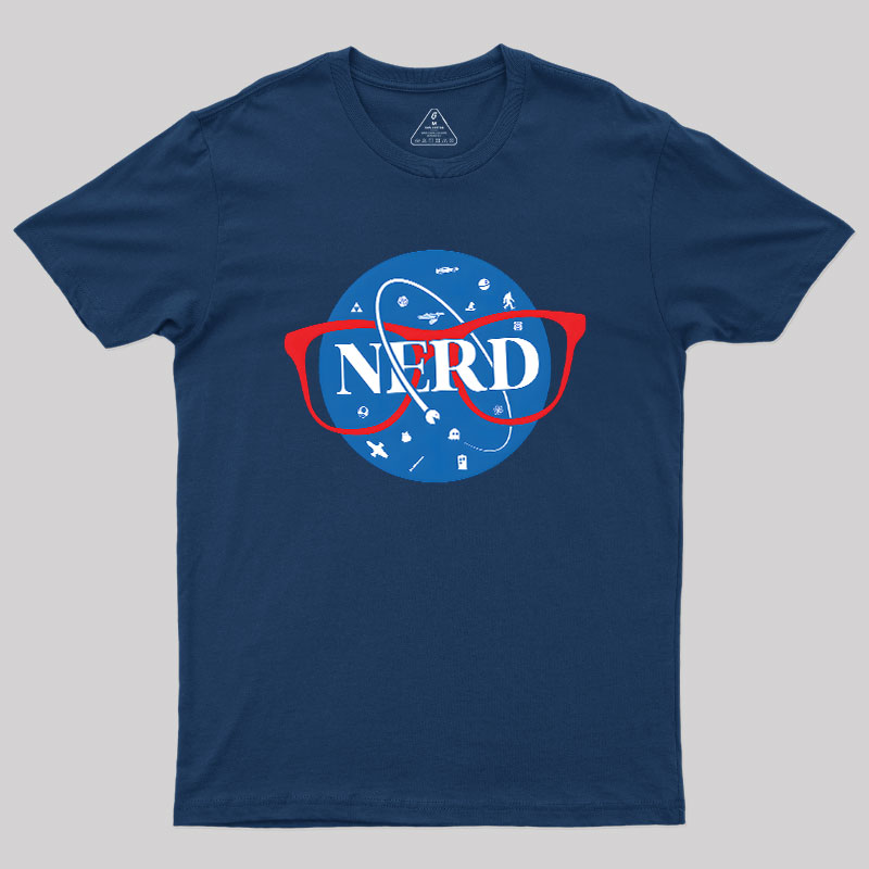 Nerdy Space Patch Geek T-Shirt