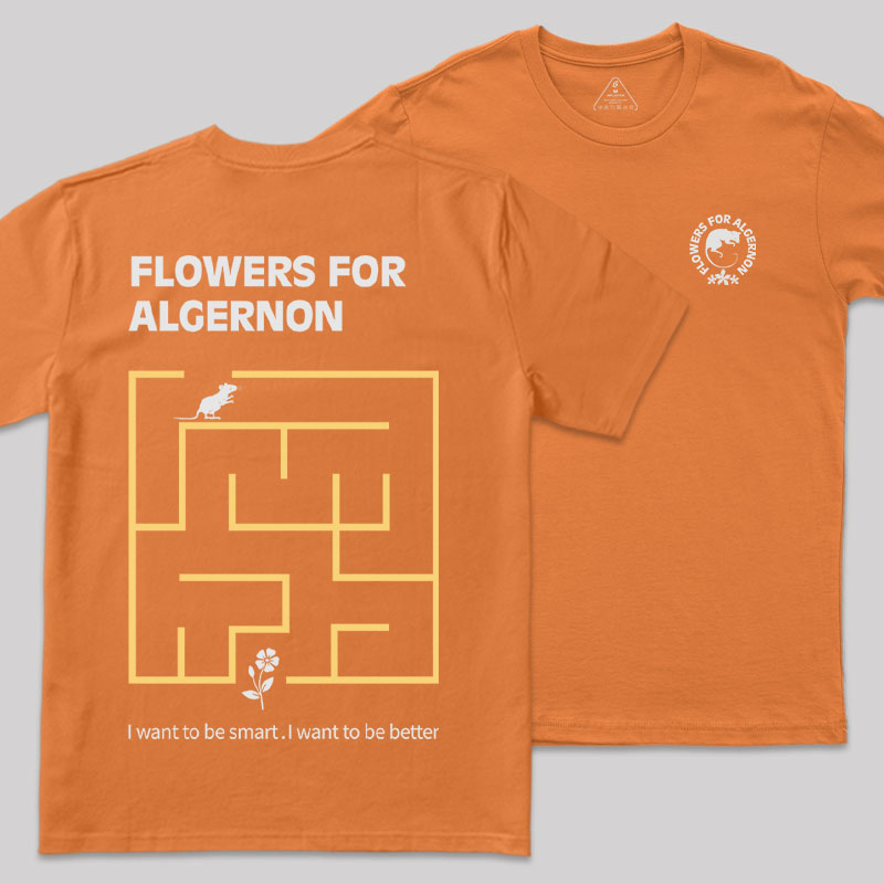 Labyrinth of Algernon Front and Back Printed Geek T-Shirt