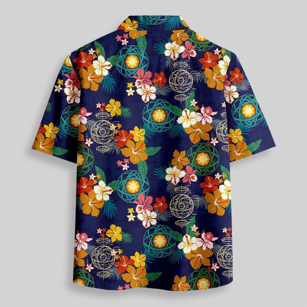 Hawaiian Dyson Sphere Button Up Pocket Shirt