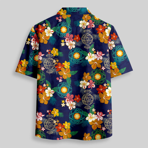 Hawaiian Dyson Sphere Button Up Pocket Shirt