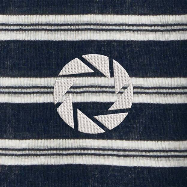 Aperture Lycra Striped Embroidered Long-Sleeve Shirts