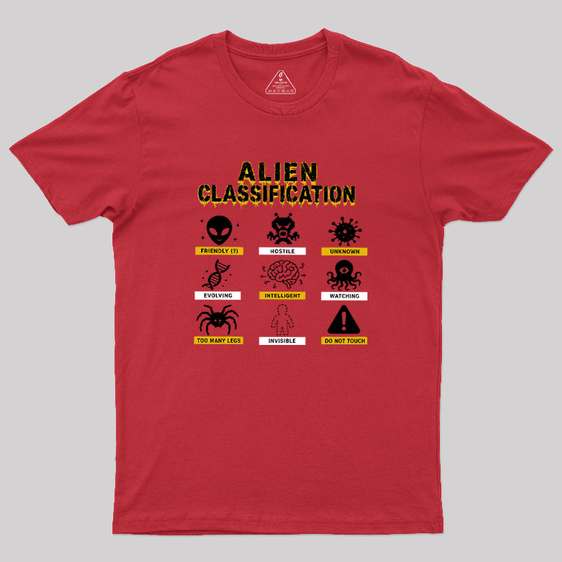 Alien Classification Geek T-Shirt