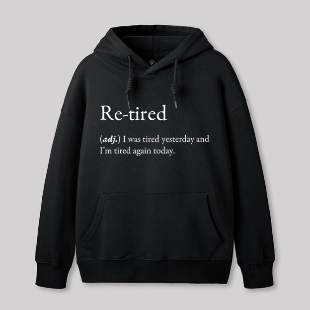 Retired Definition Nerd Geek Hoodie