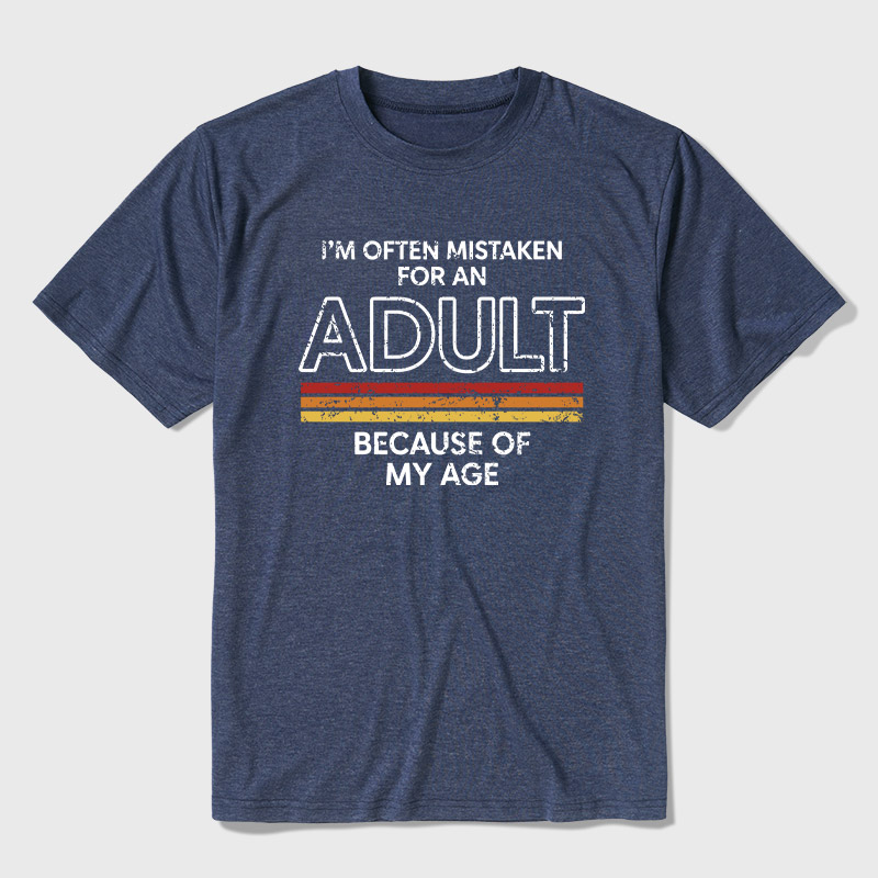 Mistaken For An Adult Ultra Soft Heather Tee