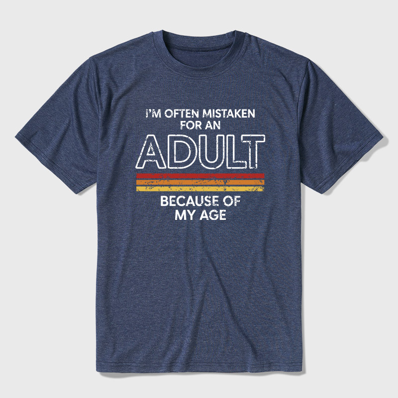 Mistaken For An Adult Ultra Soft Heather Tee