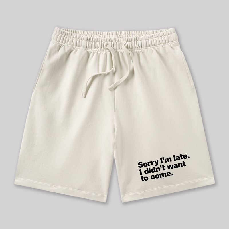 I Didn't Want to Come Geeky Washed Shorts