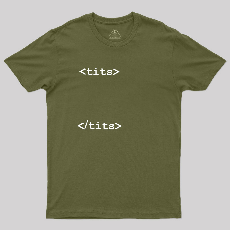 HTML Boobs Tag Geek T-Shirt