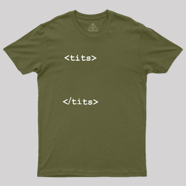 HTML Boobs Tag Geek T-Shirt