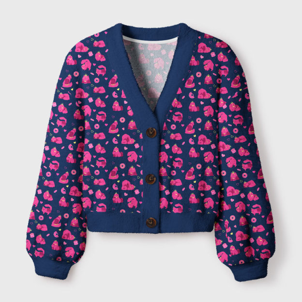Princess Donut Night Crawl Geek Geek Women's Cropped Cardigan