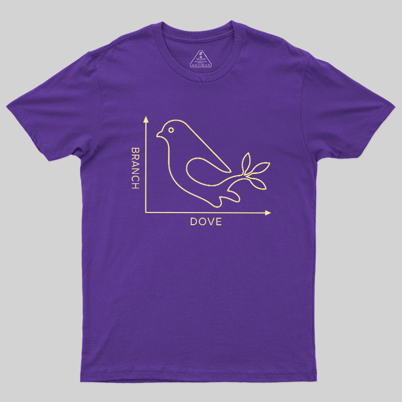 Dove Branch Coordinate Graph Geek T-Shirt