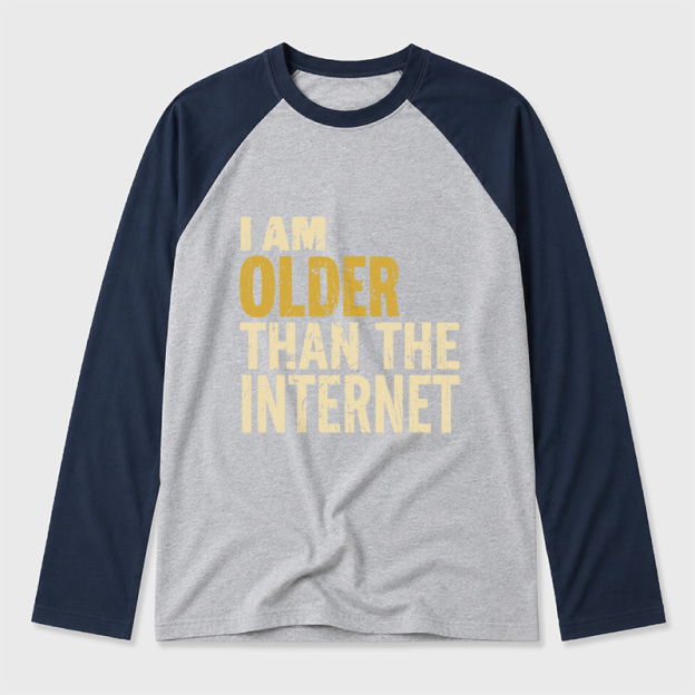 I'm Older Geek Retro Raglan Long-Sleeve Tee