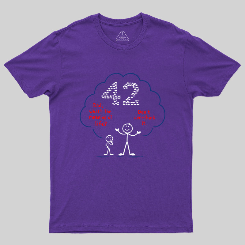 Don't Overthink It 42 Shirt Geek T-Shirt