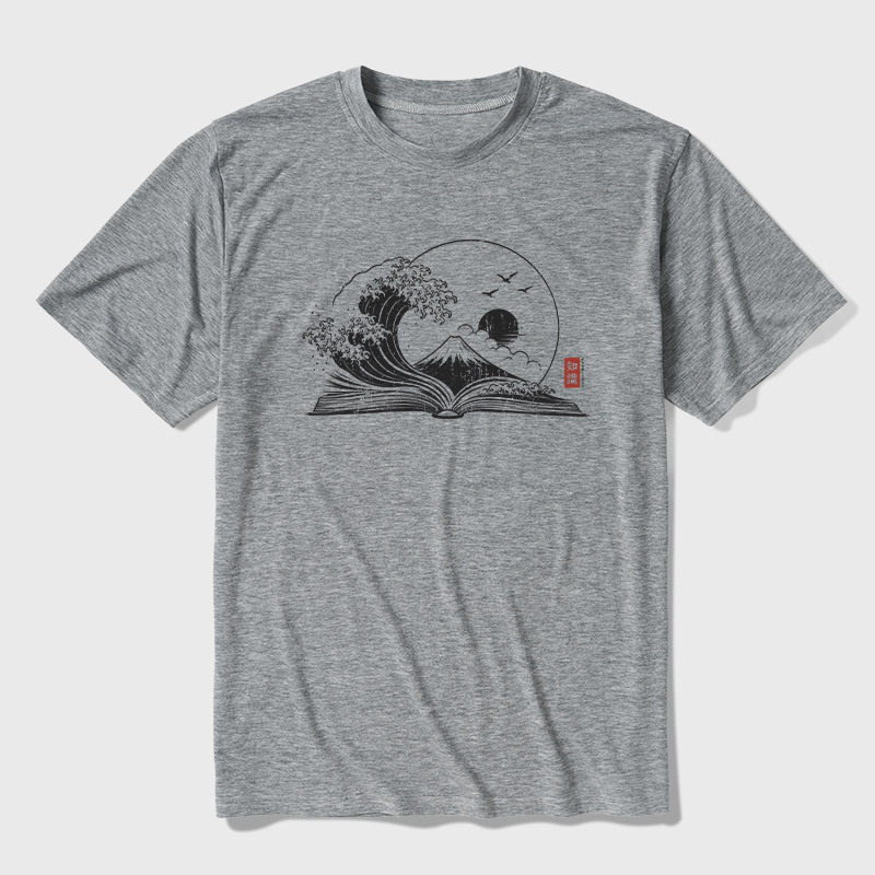 The Great Wave of Knowledge Ultra Soft Heather Tee