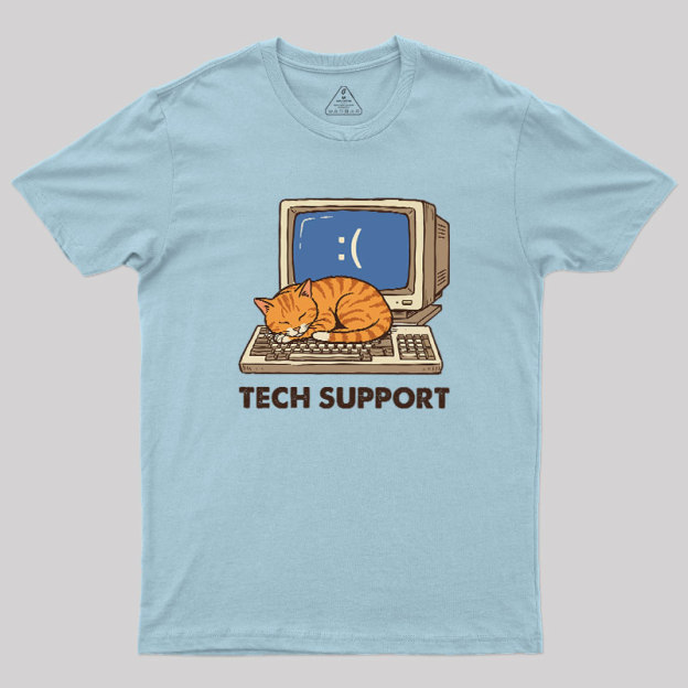 Tech Support Cat Geek T-Shirt