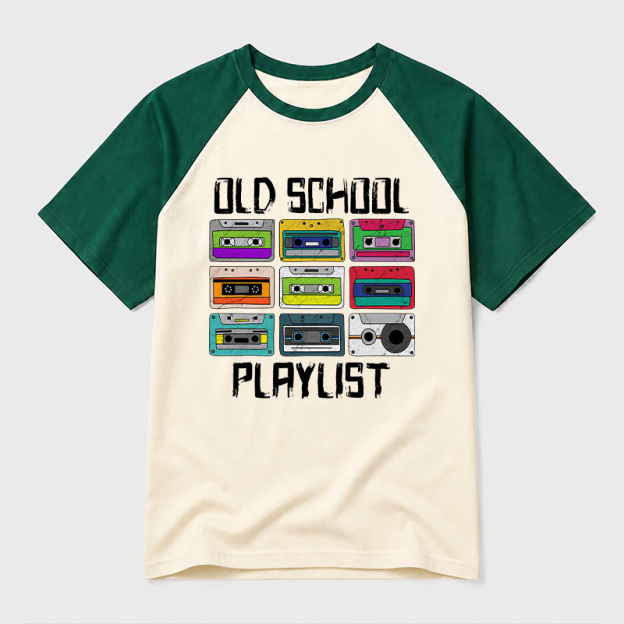 Cassette Tape Music Retro 80s Geek Retro Raglan T-Shirt
