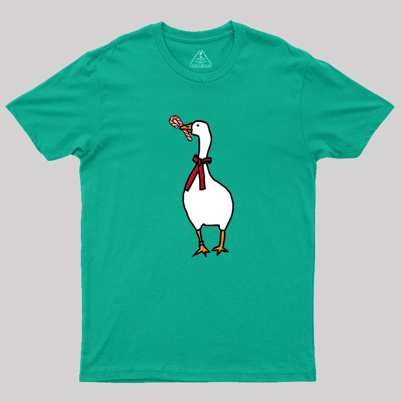 Silly Goose with Candy Cane Geek T-Shirt
