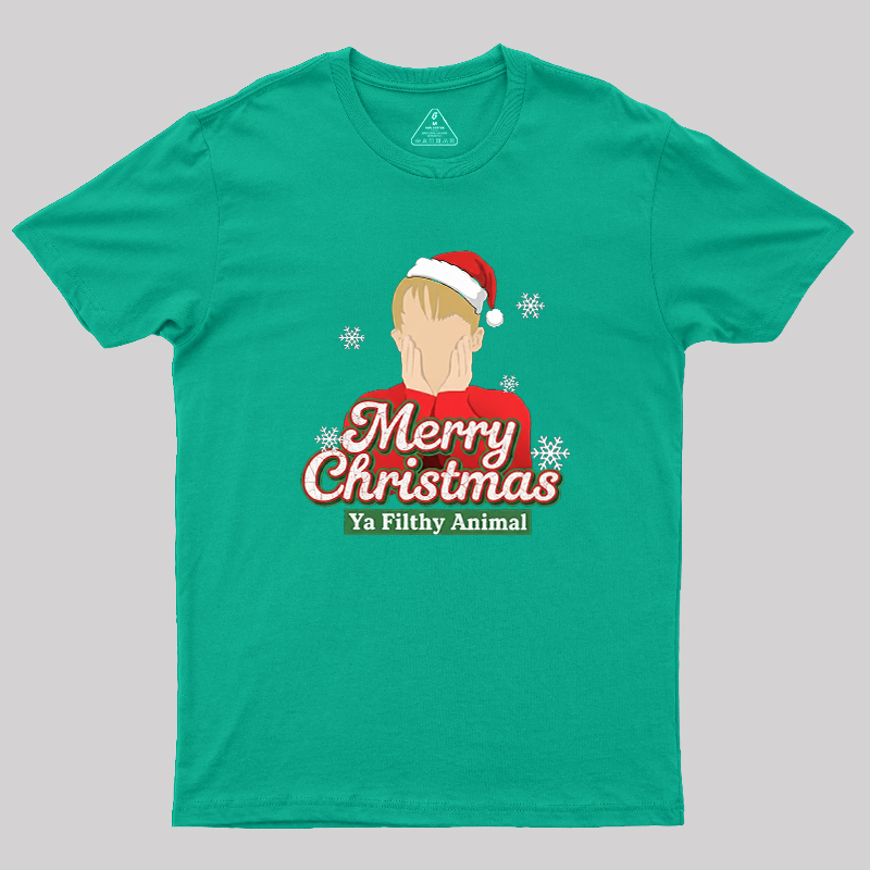 Merry Christmas Ya Filthy Animal Geek T-Shirt