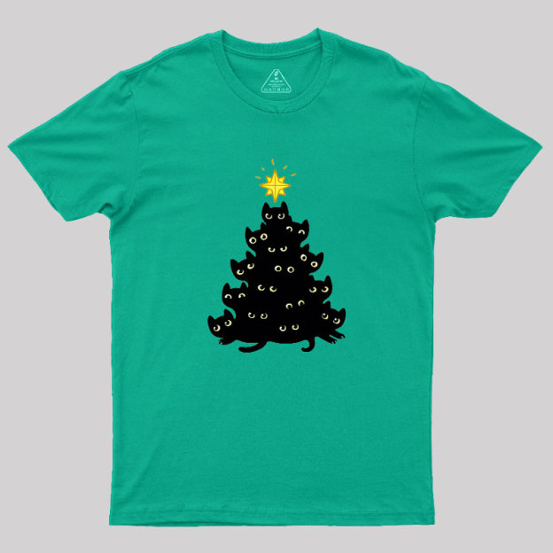 Meowy Christmas Geek T-Shirt