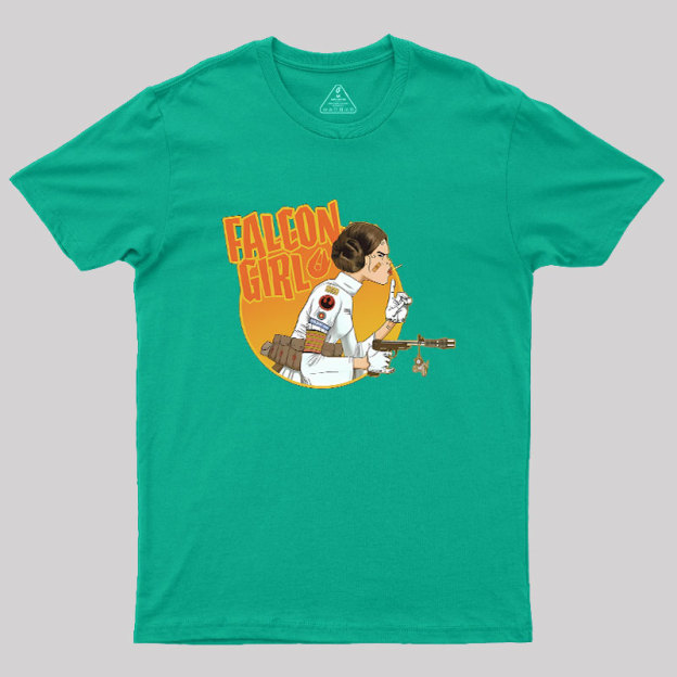 Leia Falcon Girl Geek T-Shirt