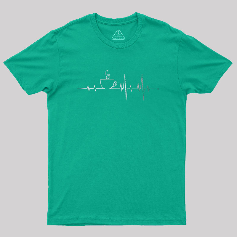 Coffee Heartbeat Geek T-Shirt