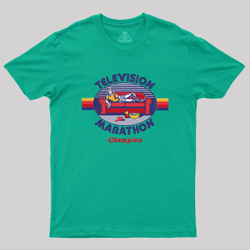 Television Marathon Champion Geek T-Shirt