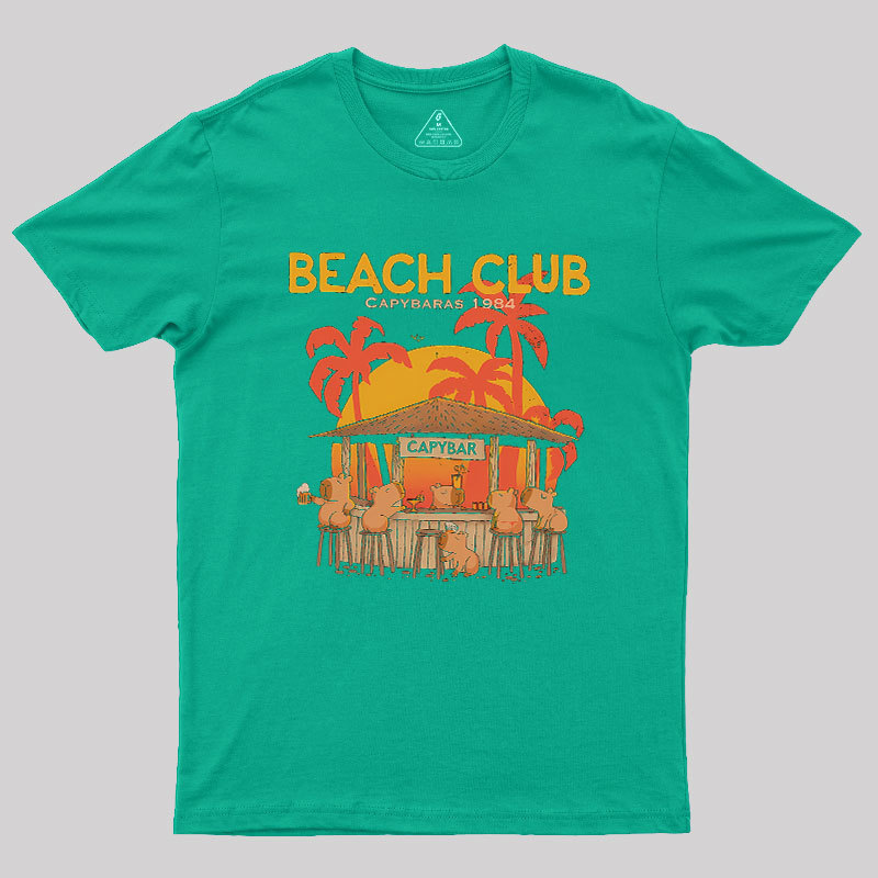Capybara Beach Club Geek T-Shirt