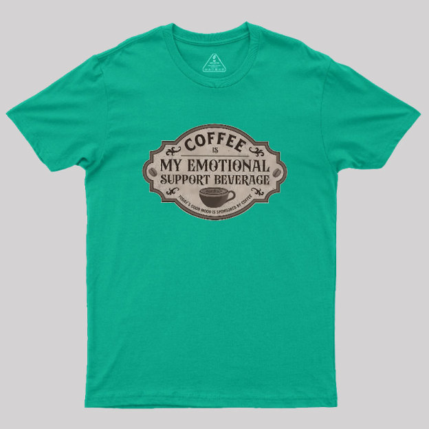 My Emotional Support Beverage Remix Geek T-Shirt