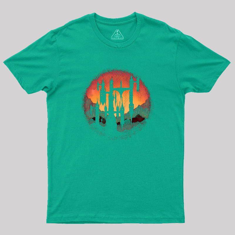 Castle Sunset Geek T-Shirt
