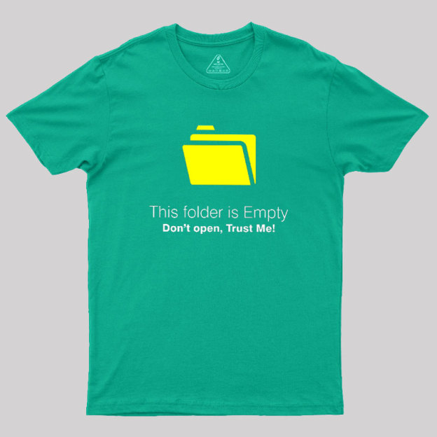 Empty Folder Meme Geek T-Shirt