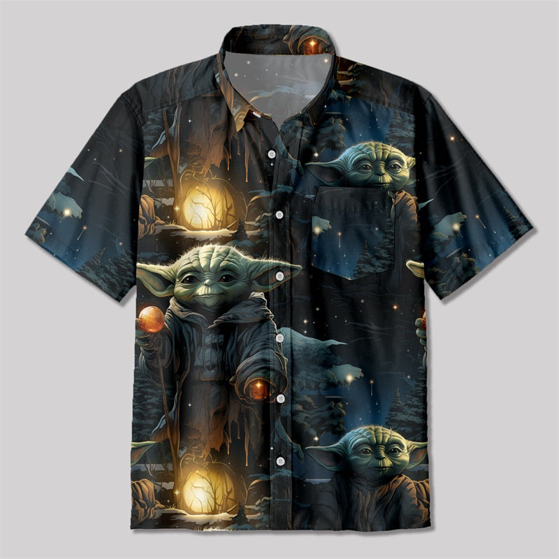 Christmas Scifi Wars Maestro Button Up Pocket Shirt