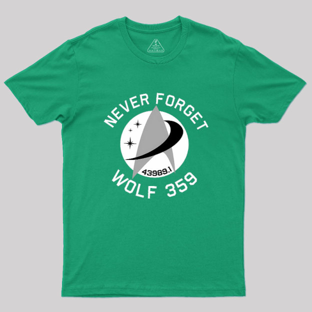 Never Forget Wolf 359 Geek T-Shirt