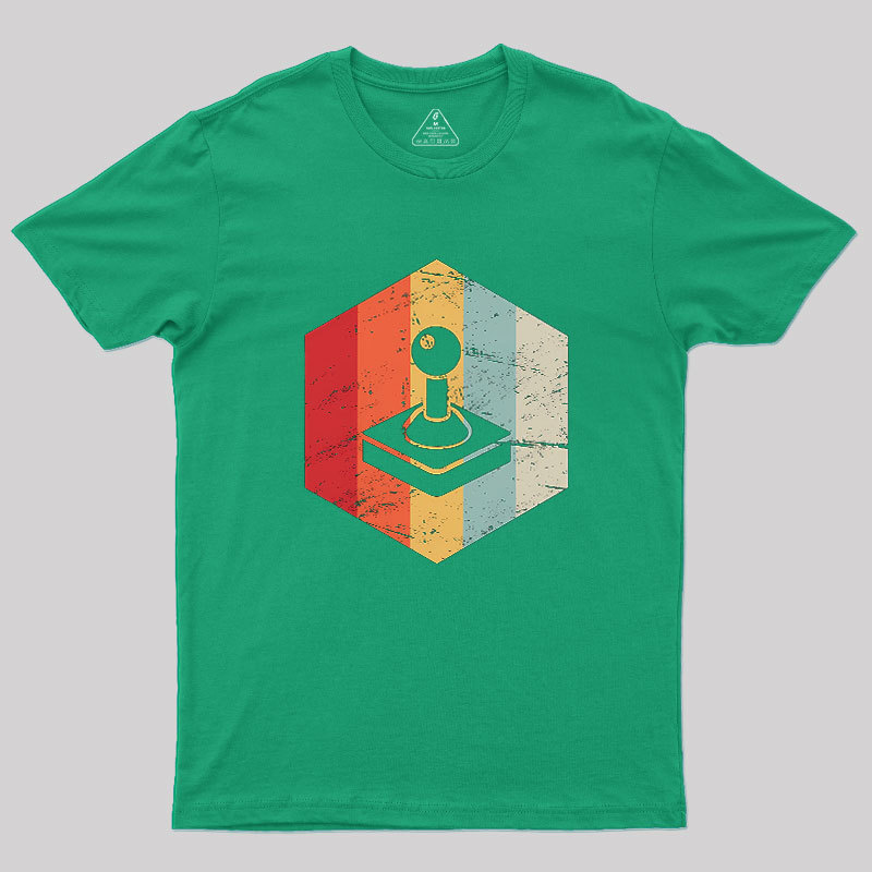 Vintage Arcade Joystick Icon Geek T-Shirt