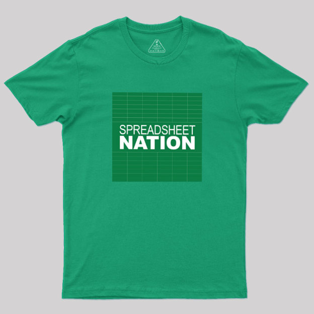 Spreadsheet Nation Geek T-Shirt