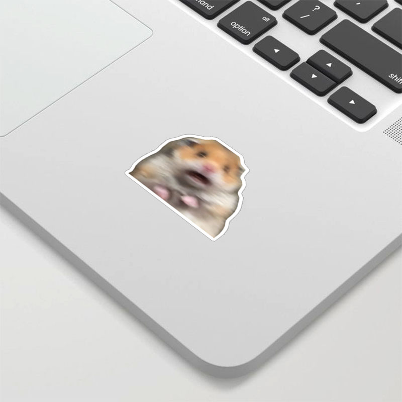 Shocked Hamster Funny Geek Sticker