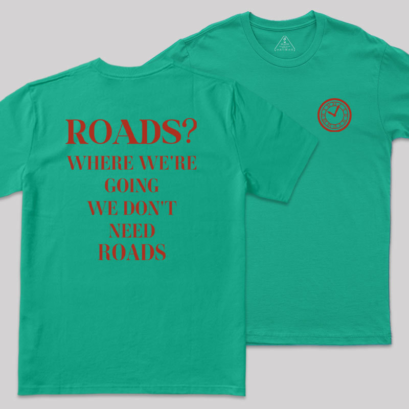 Roads Front and Back Printed Geek T-Shirt