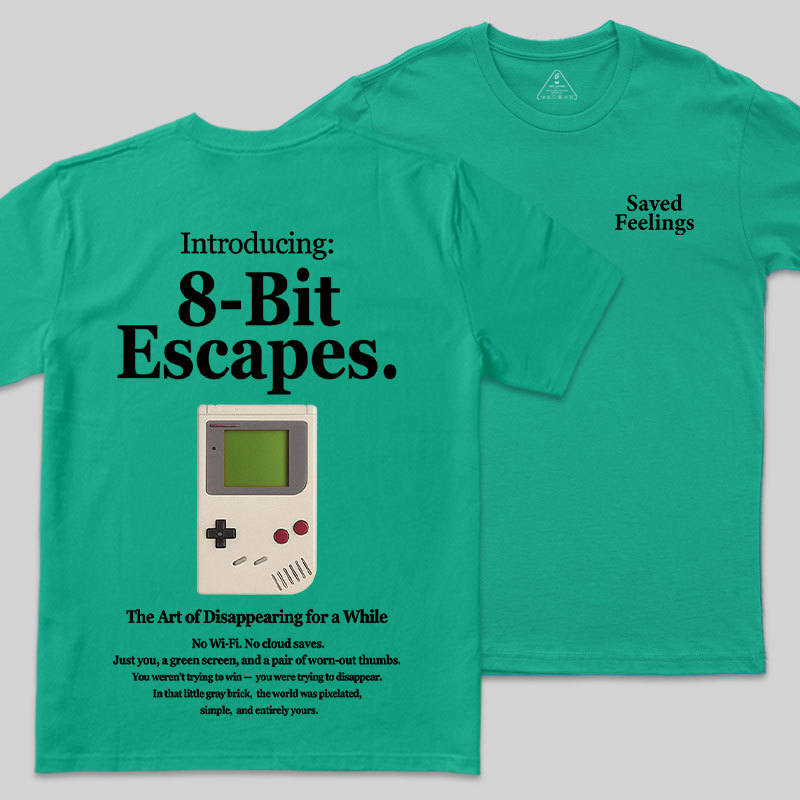 8-Bit Escapes Front and Back Printed Geek T-Shirt