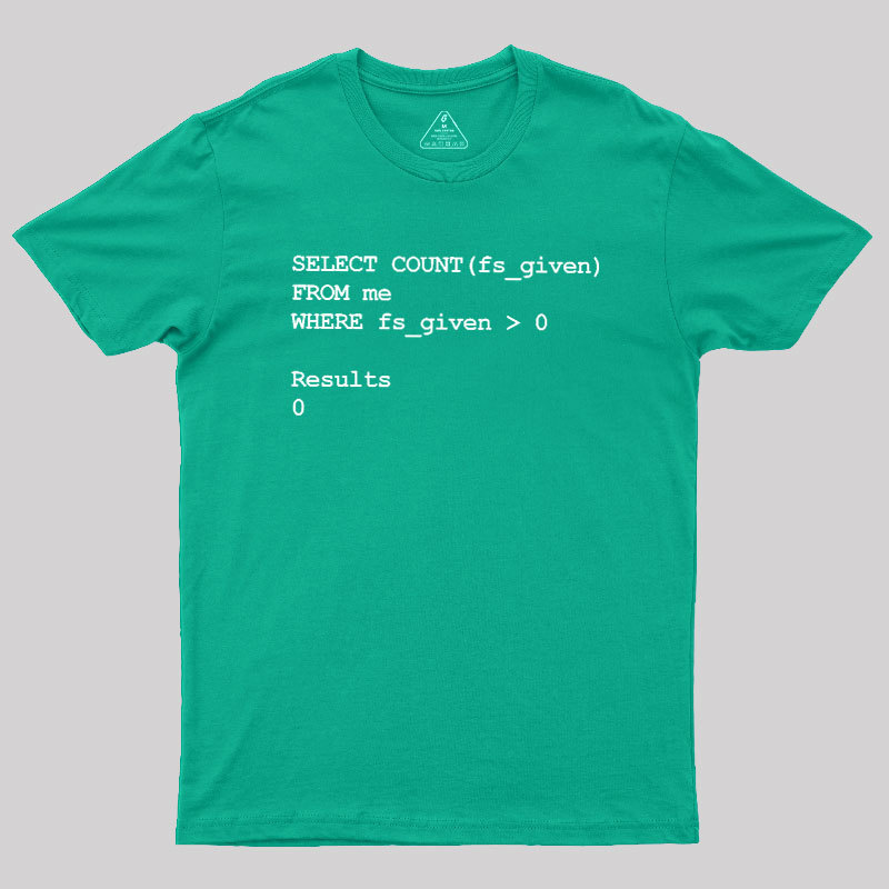 Funny SQL Programming Joke Geek T-Shirt